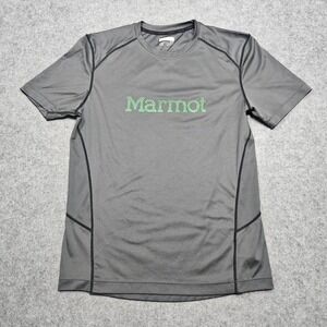 Marmot Climbing Men's Short Sleeve Blue Small Running T-Shirt Classic Trail Top